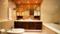 Deep Blue Master Bathroom